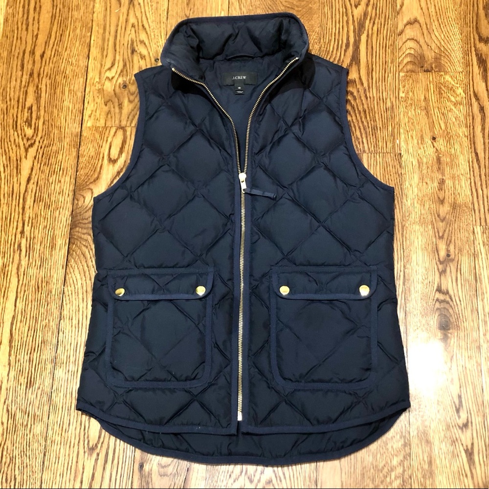 J. Crew Excursion Navy Quilted Puffer Vest